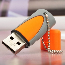 Mini USB 2.0 Flash Drive - Orange + Grey (32GB)