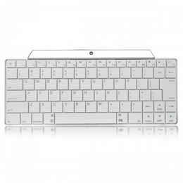 Rechargeable Wireless Bluetooth 3.0 83-Key Keyboard for Smartphone / Tablet PC / Notebook - White