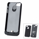 2000mAh Mobile Power Backup Battery + Plastic Case for iPhone 5 - Black