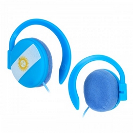 Stylish Ear Hook Style Earphone - Blue + White