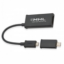 Universal Micro USB 5 Pin - Black (13cm-Cable)