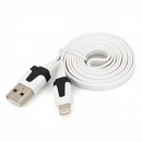 USB to 8-Pin Lightning Flat Charging Cable for iPhone 5 / iPad Mini / iPad 4 - White (103cm)