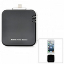 Portable USB 8-Pin Lightning 1800mAh External Power Bank for iPhone 5 - Black + Silver