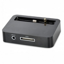 8-Pin Lightning to 30-Pin Charging Dock w/ 3.5mm Extender Cable for iPhone 5 - Black