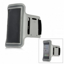 Sporting Outdoor PU Leather + Neoprene Armband for iPhone 4 / 4S / 5 - Light Grey + Black