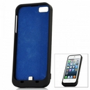 Portable External 2200mAh Battery Back Case for iPhone 5 - Black