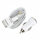 Car Charger + Micro USB Male to USB Male Cable + 30-Pin Adapter for iPhone 4 / 4S / Samsung i9300