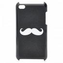 Cute Beard Pattern Protective Plastic Back Case for iPod Touch 4 - Black