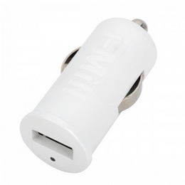 i-Mill USB Car Powered Charger Adapter for iPhone / iPad - White (DC 8~14V)