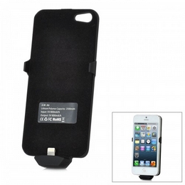 Ultra-Thin External 2500mAh Power Battery Charger Back Case for iPhone 5 - Black