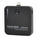 WT-IP5A Portable 8-Pin Lightning 2200mAh Power Bank for iPhone 5 - Black + White