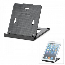 Portable Foldable Plastic Desktop 5-Level Stand Holder for iPad + More - Black