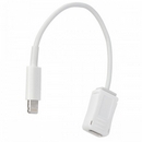 Micro USB Female to 8Pin Male Data & Charging Cable - White (13cm)