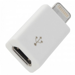 Micro USB Female to 8Pin Lightning Adapter for iPhone 5 - White