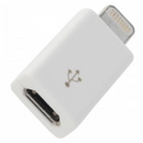 Micro USB Female to 8Pin Lightning Adapter for iPhone 5 - White