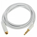 3.5mm Plug to 3.5mm Jack Cable for iPhone 5 / 4 / 4S / 3 / iPad / iPod - White (120cm)