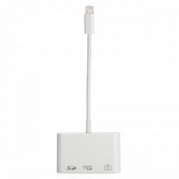 8-Pin Lightning Camera Connection Kit w/ USB / SD / Micro SD for iPad 4 / iPad Mini - White