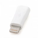 Micro USB Female to Lightning 8Pin Adapter for iPhone 5 / iPad 4 - White + Silver