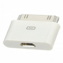 2-in-1 Micro USB 5 Pin Female to 30 Pin / 6 Pin Adapter for iPhone 4S / Samsung P1000 - White