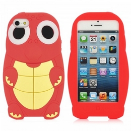 Cute Turtle Style Protective Silicone Case for iPhone 5 - Red