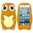 Sea Turtle Style Protective Silicone Case for iPhone 5 - Brown + Yellow