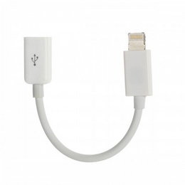 Mini USB Female to Lightning 8-Pin Cable for iPhone 5 / iPad Mini - White (11.4cm)