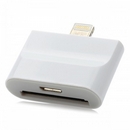 30 Pin / Micro USB Female to 8 Pin Lightning Male Data / Charging Adapter for iPhone 5 - White