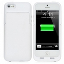 External 2200mAh Battery Matte Back Case for iPhone 5 - White
