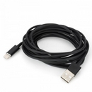 Lightning 8-Pin Male to USB 2.0 Male Data Sync / Charging Cable for iPhone 5 - Black (300cm)