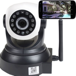 VideoSecu IP Wireless Video Baby Monitor Security Camera with Pan Tilt Wi-Fi for iPhone, iPad, Android Phone or PC Remote View IPP105B 1U5